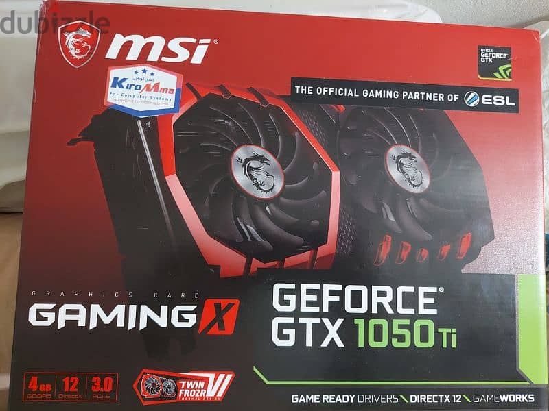 كارت شاشة لقطة MSI 1050 ti 4G 1