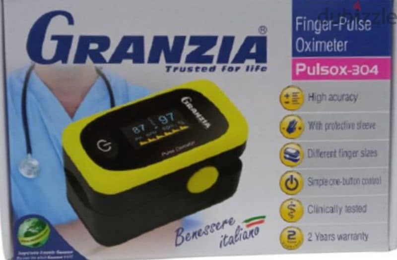 جهاز   oximeter Granzia ايطالى قياس نسبة الأكسجين   ومعدل ضربات القلب 1