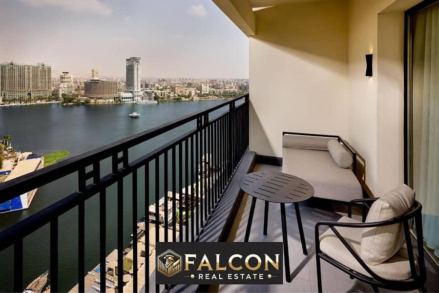 Receive immediately a luxurious "Royal VIP" hotel suite with a panoramic view of the Nile  for sale in Reve Du Nile Towers Next To Hilton 0