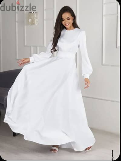 white wedding dress silk