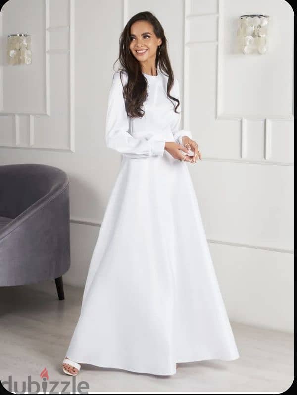 white wedding dress silk 2