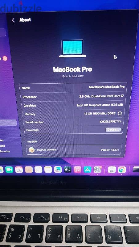 500ssd RAM 12 MacBook Pro 2012 Core i7 8