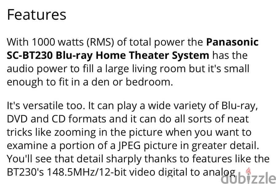 Panasonic Blu-Ray Disc-Theatre SC-BT230GS-K 3