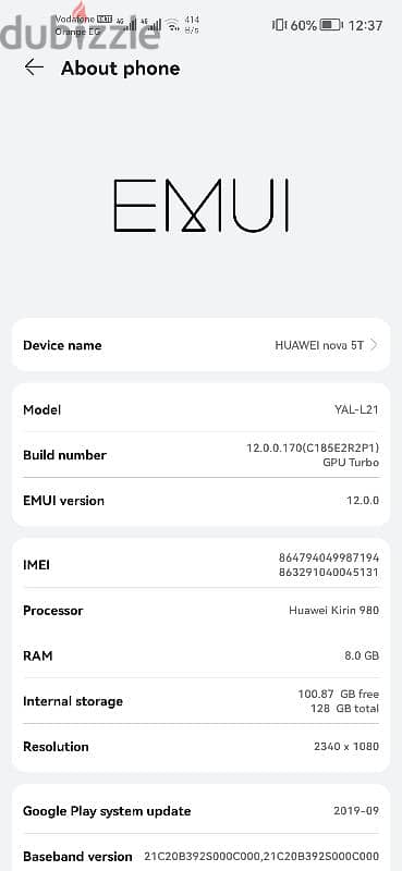 Huawei nova 5t/هواوي نوڤا