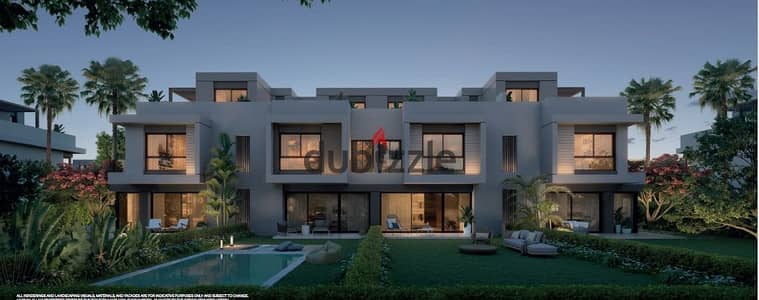 "Townhouse for sale at a special price in Swan Lake West, Hassan Allam, next to Palm Hills and Al Jazeera Club.