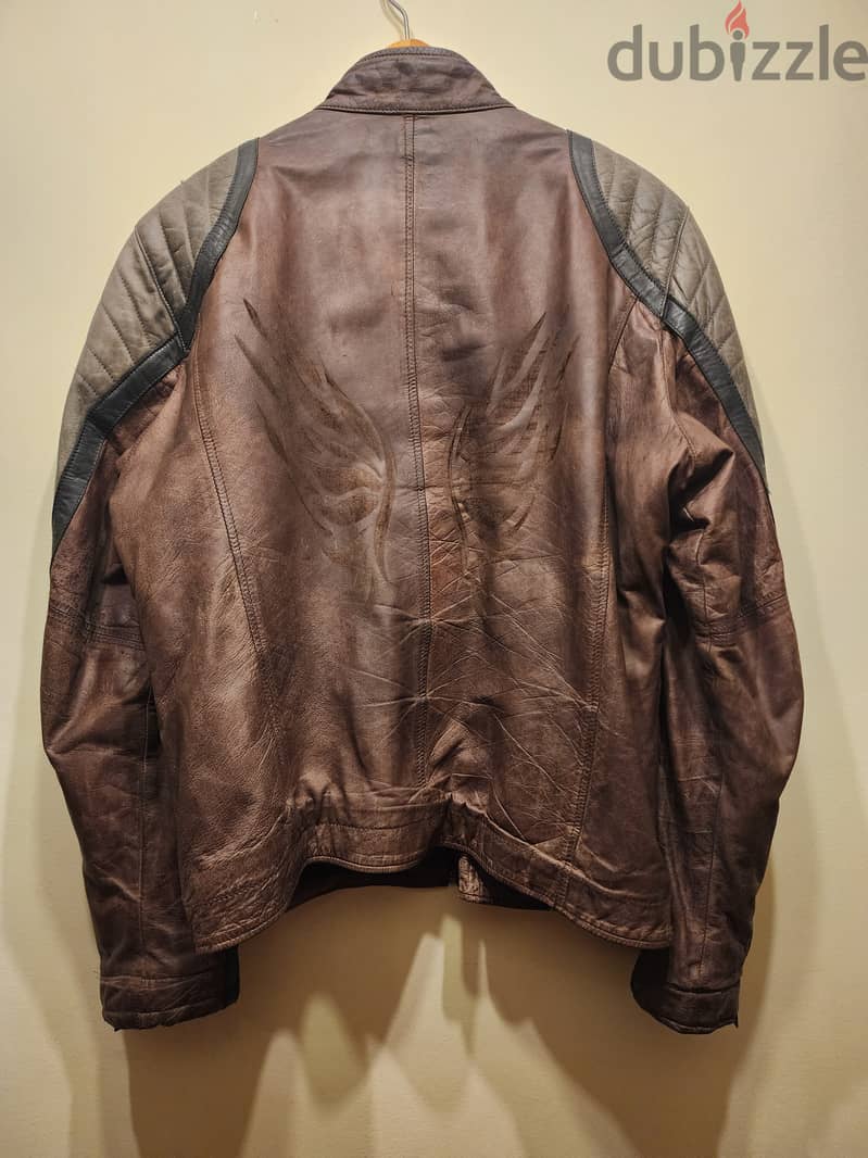 Vintage motorbike race jacket - جاكيت ريس جلد طبيعي 6