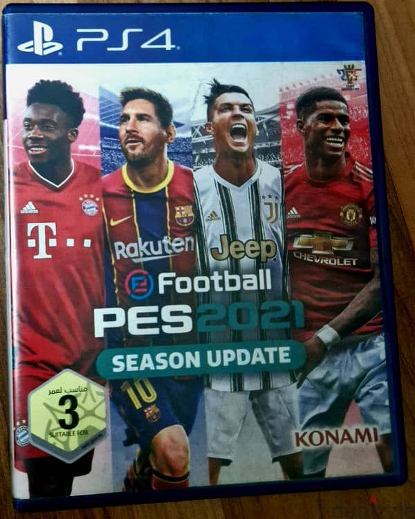 Efootball PES 2021 For PS4 Used عربي و انجليزي 1