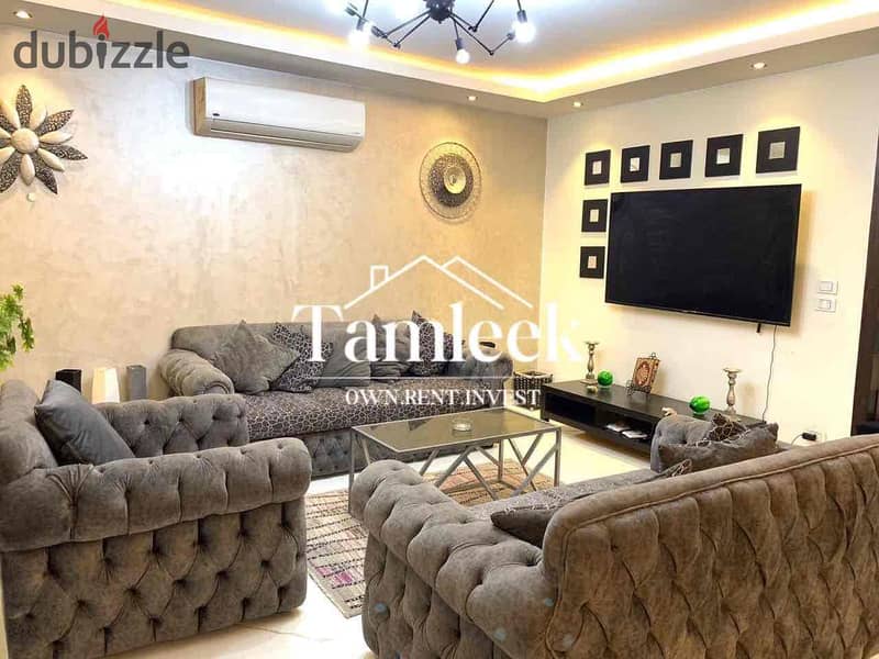 Fully furnished Ground apartment for rent in Zayed Regency 0