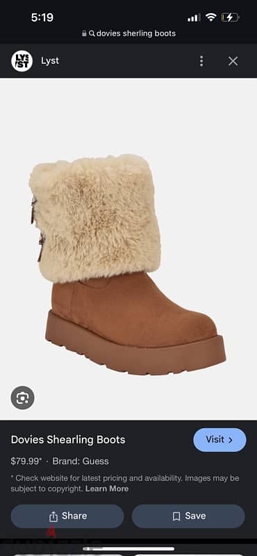 GUESS dovies shearling boots (boot) 1