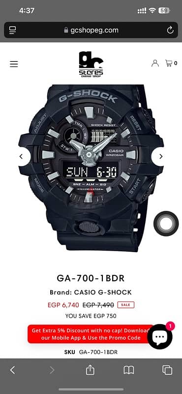 Casio G-shock GA-700 1bdr 4