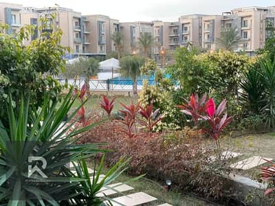 Apartment for sale, ground floor with garden (3 rooms), immediate receipt, in Galleria Moon Valley Compound, Fifth Settlement