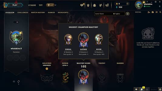 account EUNE league of legends level 30 for boosting