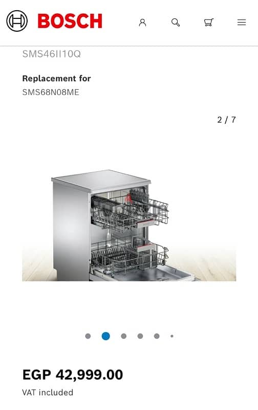 Dishwasher Bosch Serie 4 غسالة أطباق قائمة بذاتها 60 cm 1