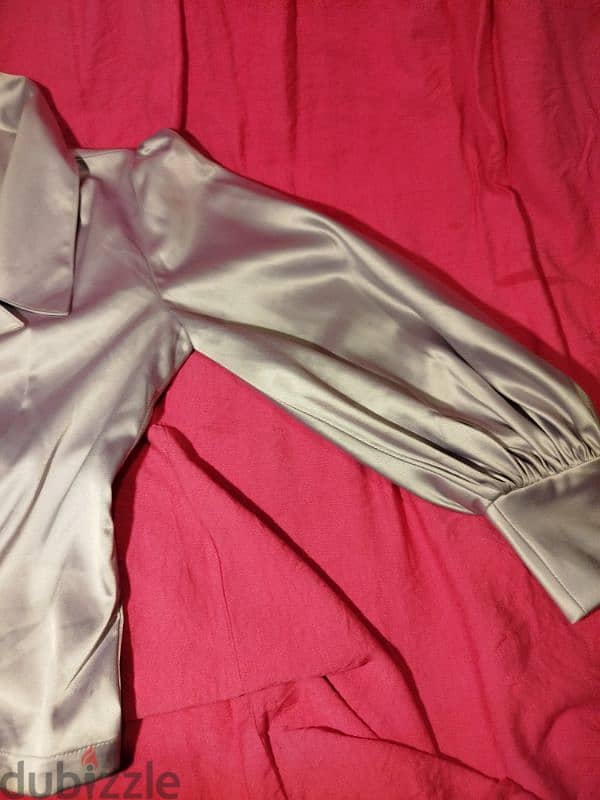 soft purple satin vintage blouse 2