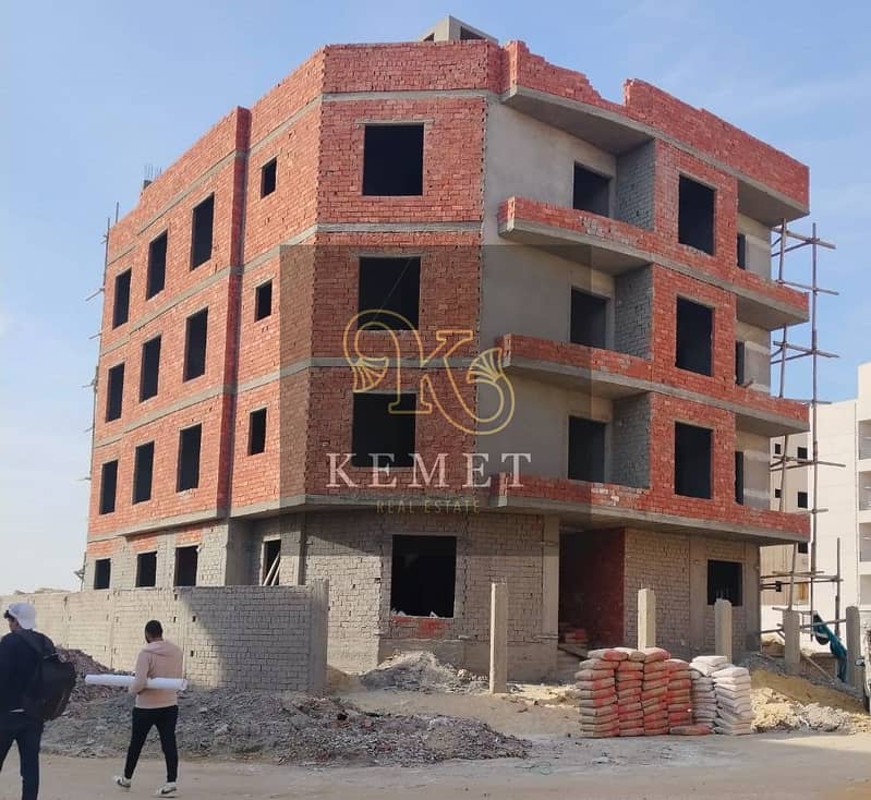 second row from talaat harb axis ready to deliver apartment in new nargs with installments 0