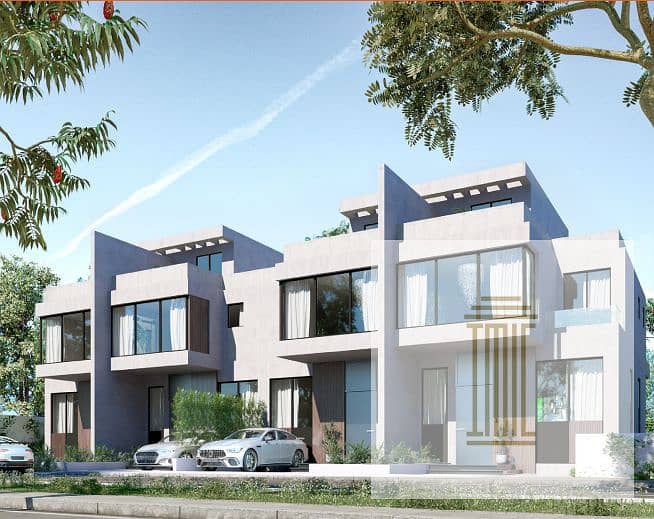 Twin house 220 m2, 4 rooms, swimming pool with garden, at launch price, Sixth Settlement building, villas compound only, 5% down payment 0