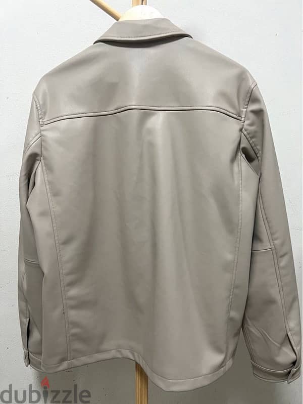 ZARA crème leather jacket new 2