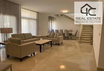 In a prime location 189 m penthouse fully finished with a down payment and installments for sale in Fifth Square at the best price in the compound