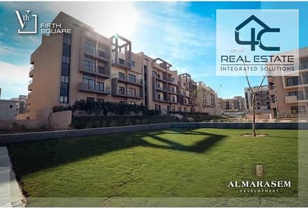 Ground floor apartment with garden, fully finished, with air conditioners and installments, in the Fifth Settlement, 136 m