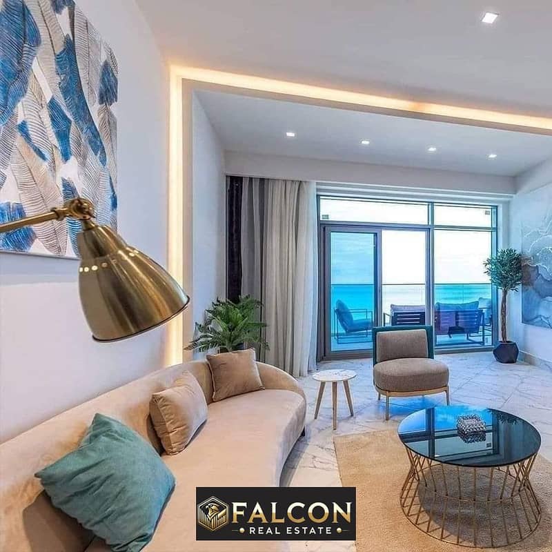 For sale, an apartment with a down payment of 580 thousand, immediate delivery, and fully finished in the Latin Quarter in El Alamein on the North Coa 0