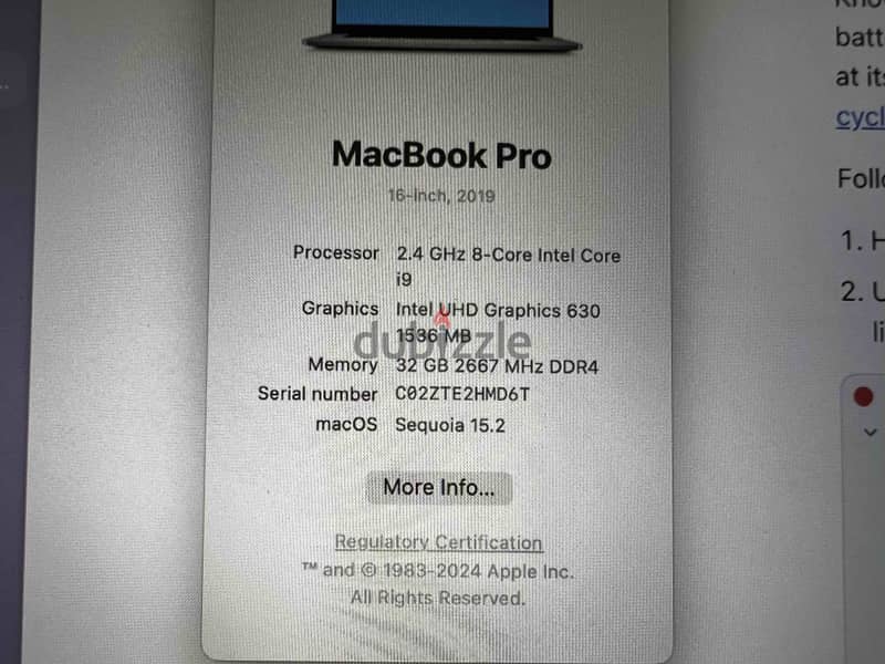 Macbook pro 16 inch i9 32 ram 1tb drive late 2019 3