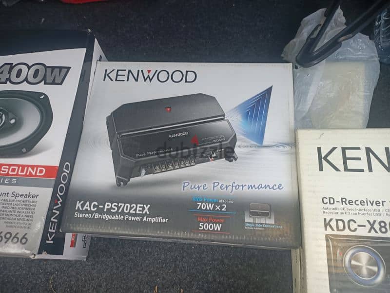 Kenwood car system كاسيت و سماعات و gm 1