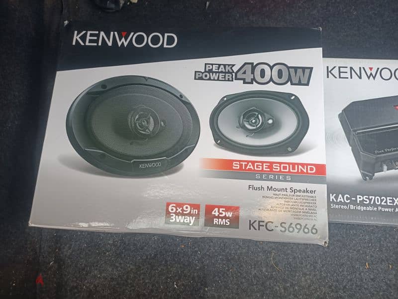 Kenwood car system كاسيت و سماعات و gm 2