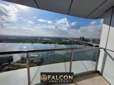 Apartment for sale 124 m (Ultra Modern finished) directly on the Nile in Maadi in Nile Pearl Tower managed by Hilton Hotel