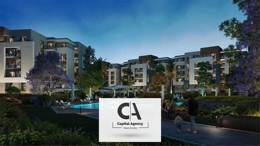 With a 5% down payment own a distinctive ground floor apartment with a private garden Lagoon view in the heart of new cairo next to American univirsty