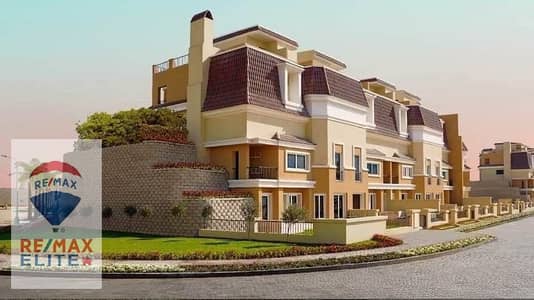 S Villa corner with garden and roof for sale ready to move in Sarai Compound , Prime location direct landscape  295m+garden129+roof89