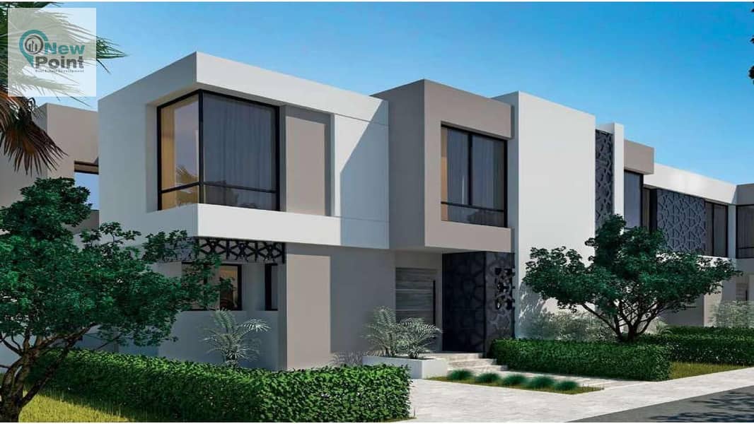 In installments over 12 years, own a standalone villa in a prime location, 750 m, with Palm Hills, in a fully-serviced compound, Badya October Compoun 0