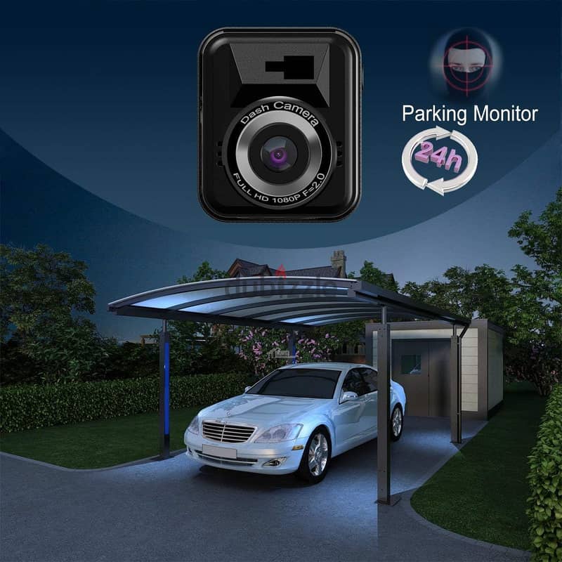 Byakov Dash Cam, 1080P Dash Camera for Cars with 170° Wide Angle 1