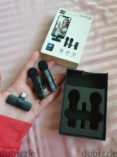 General K10-K2 dual wireless mic microphone/ ٢ مايك مايكرفون لاسلكي