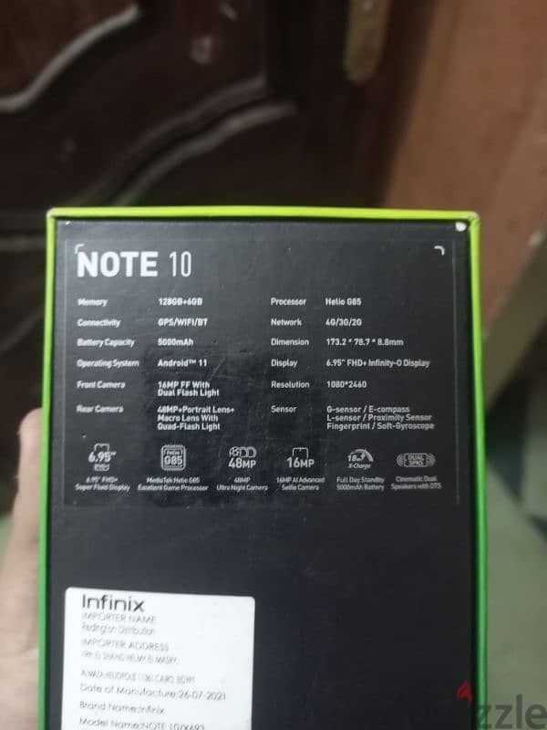 Infinix note 10 128 6 0