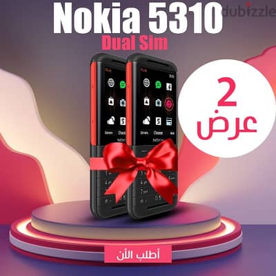 عرض قطعتين موبايل Nokia 5310 Dual Sim