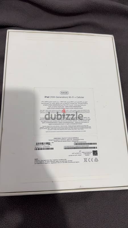 ipad Apple Brand (10th Generation )  Wi-Fi +Cellular 64 Gb Blue 2