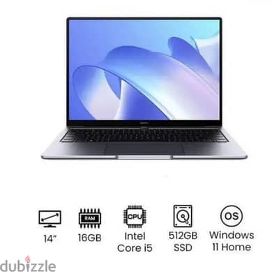 Huawei mate book 14 touch screen 16 GB RAM 512 SSD core i5