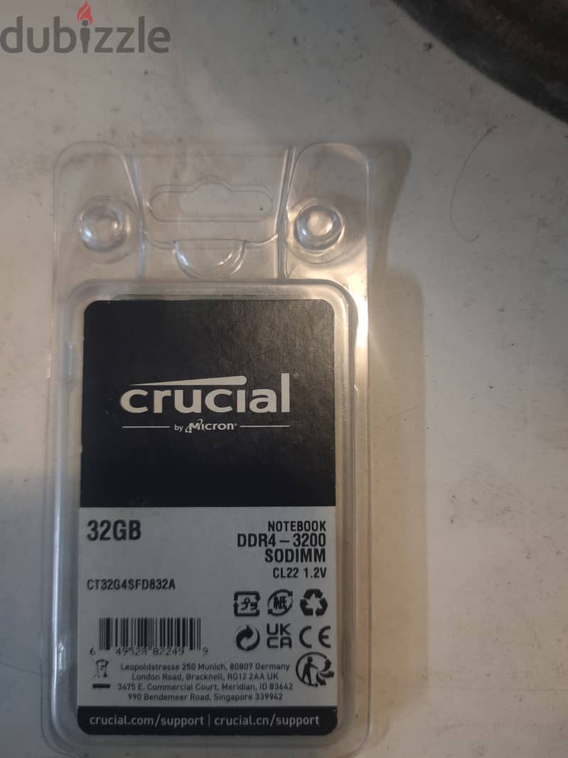 Crucial RAM For Laptop 16GB DDR4 3200MHz 0