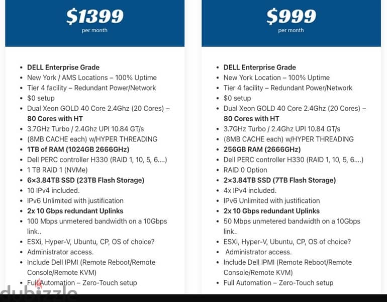 Dell server hosting %50 off - 1TB RAM -23TB SSD - 96 cores + 1TB NVMe 0