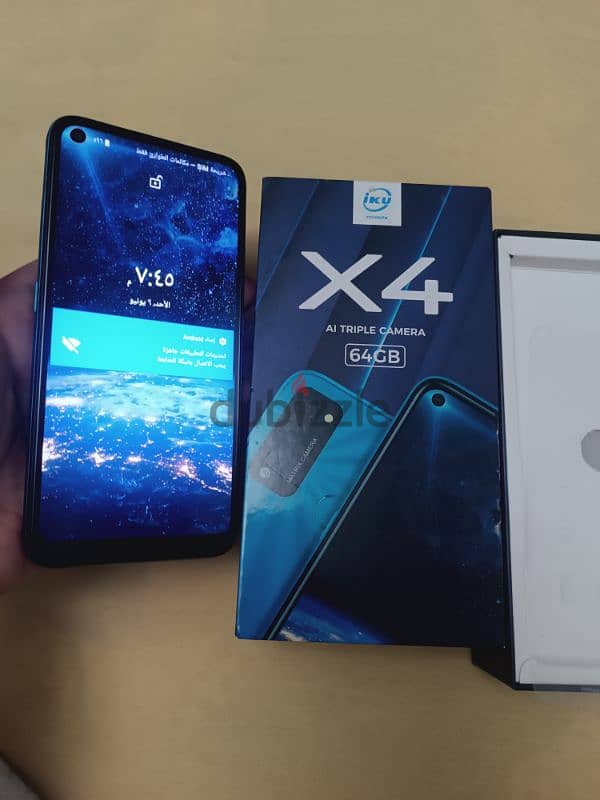 موبيل IKU X4  الرام ٤ والمساحة ٦٤ جيحا بالكرتونة والجراب 1