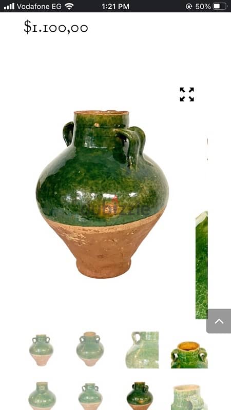 EMERALD GREEN HALF-GLAZED TERRACOTTA OLIVE OIL POT WITH TWO HANDLES 3