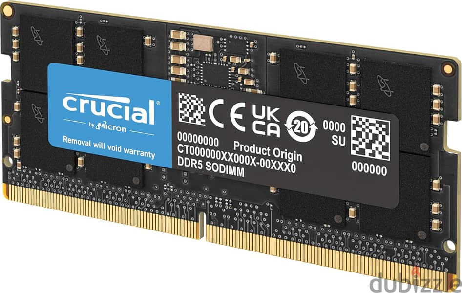 رامة لابتوب Crucial RAM 16GB DDR5 4800MHz SODIMM Laptop Memory 0