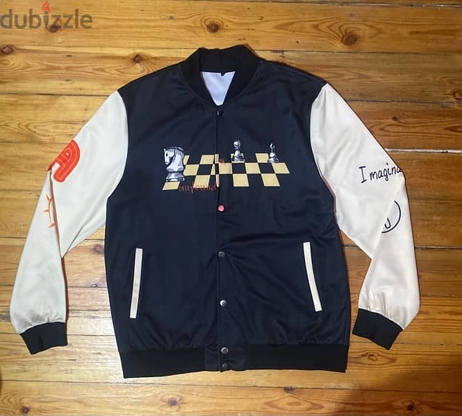 jacket baseball chess design جاكيت بيسبول 0