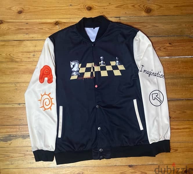 jacket baseball chess design جاكيت بيسبول 5