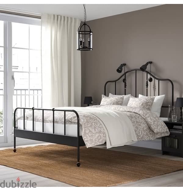 IKEA bed frame - SAGSTUA black/Luröy 1