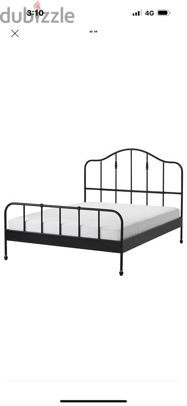 IKEA bed frame - SAGSTUA black/Luröy 4