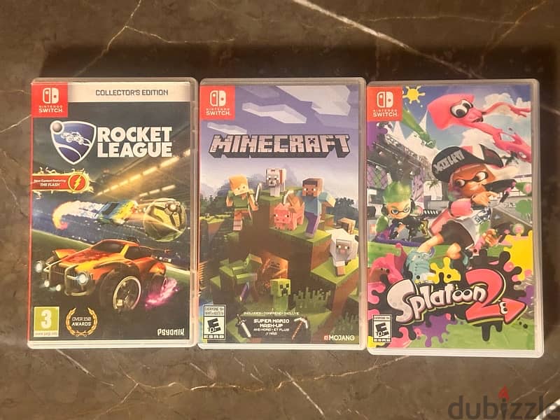 Nintendo Switch Bundle – Great Condition + 3 Games & Mario Case 1