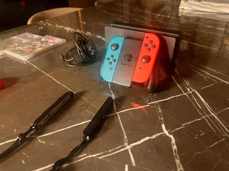 Nintendo Switch Bundle – Great Condition + 3 Games & Mario Case 6