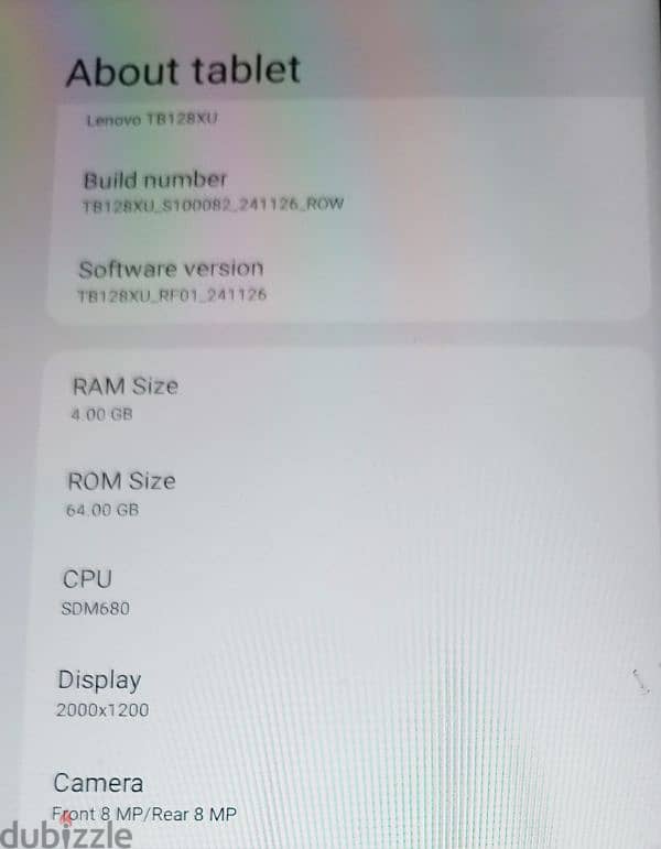 Lenovo tab M10 plus 3rd gen تاب لينوڤو جيل 3 with box and charger 1