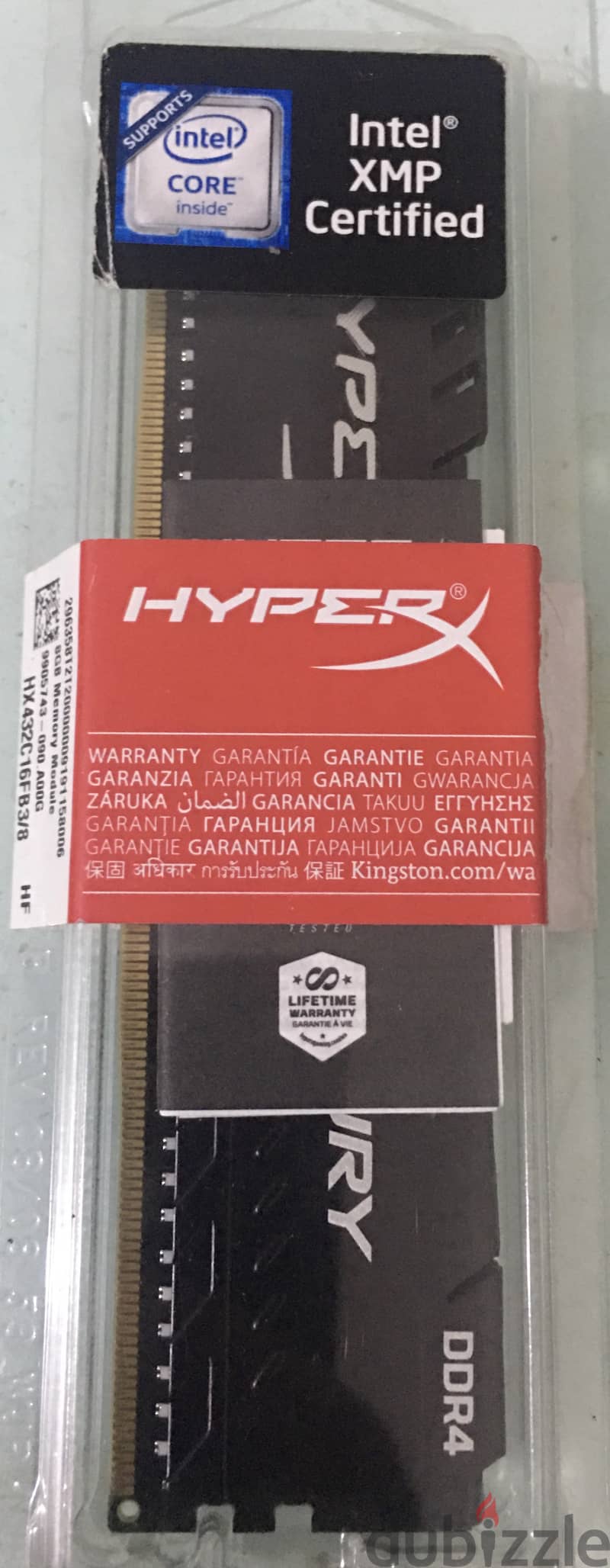 رامه hyper x 8g 3200mhr cl16 0